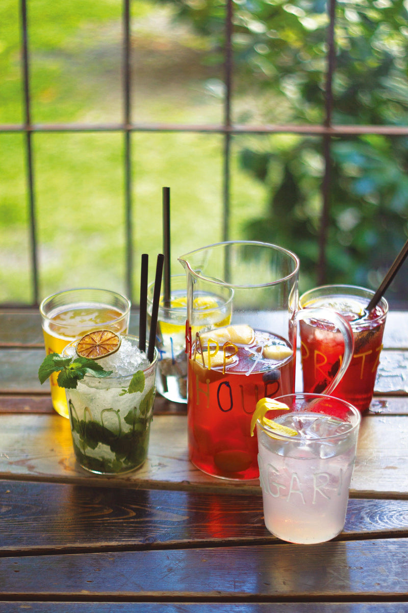 Brocca in vetro in borosilicato con decoro By WD Lifestyle
