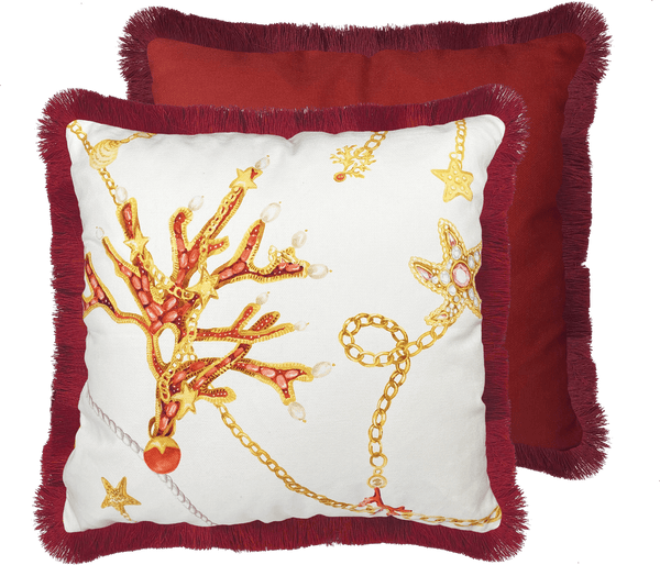 Cuscino quadrato in cotone Double Face Collezione PORTOFINO By Baci Milano