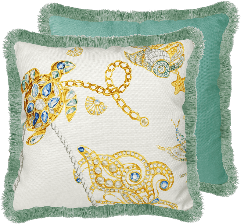 Cuscino quadrato in cotone Double Face Collezione PORTOFINO By Baci Milano