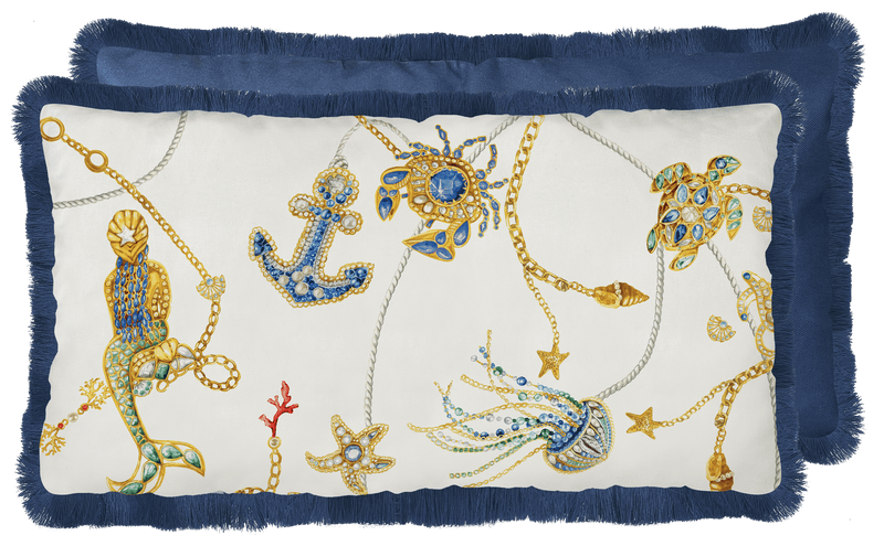 Cuscino rettangolare in cotone Double Face Collezione PORTOFINO By Baci Milano