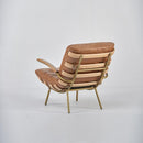 Poltrona Bellah vera pelle struttura metallo/legno By Dialma Brown