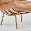 Poltrona Bellah vera pelle struttura metallo/legno By Dialma Brown