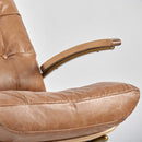 Poltrona Bellah vera pelle struttura metallo/legno By Dialma Brown