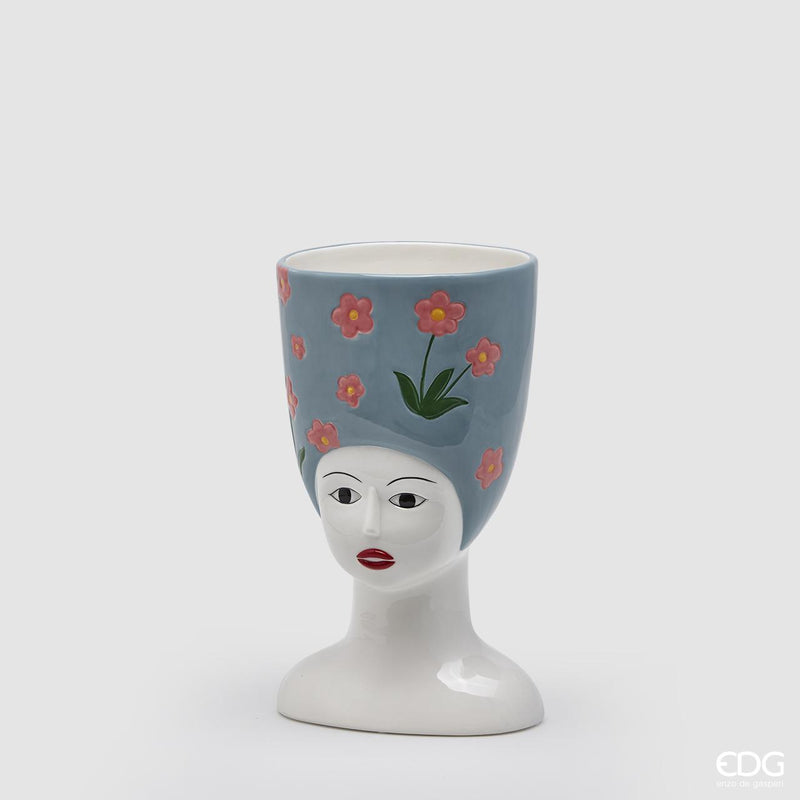 Vaso Donna Busto Con Fiori H29Cm Edg Enzo De Gasperi