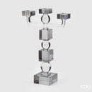 Portacandela Cristallo 3 Fiamme Fumè EDG Enzo De Gasperi