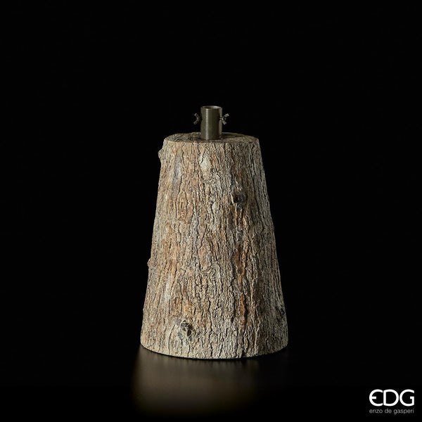 Enzo De Gasperi Base Tronco H 43 cm effetto legno per Albero Di Natale