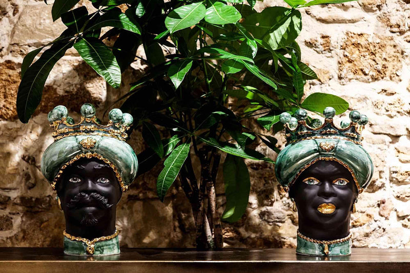 Testa Di Moro Man Green Madreperla Verus Caltagirone