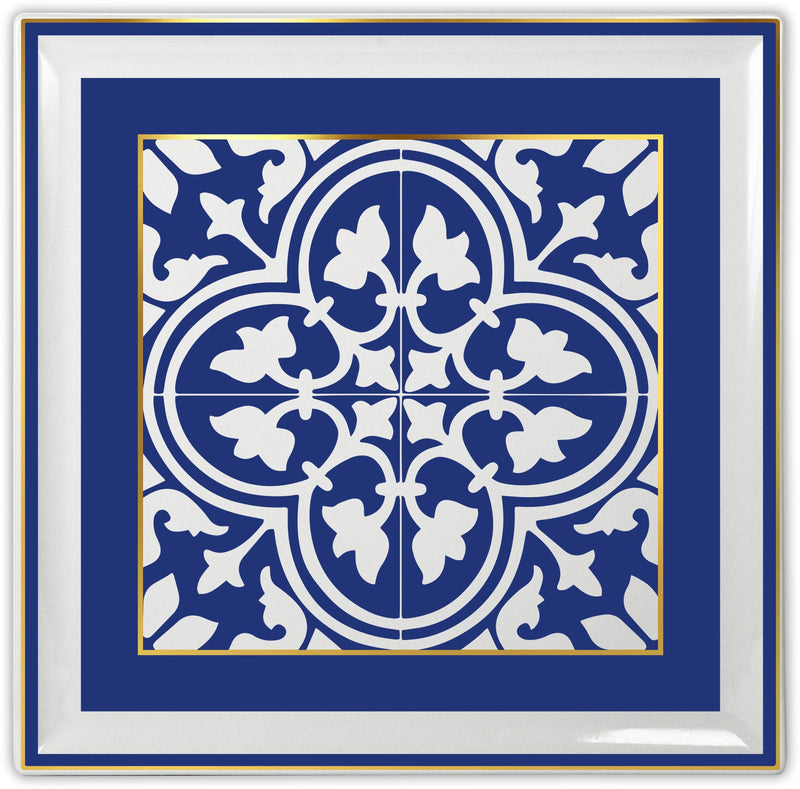 Vassoio decorato Gourmet porcellana Infinity Baci Milano