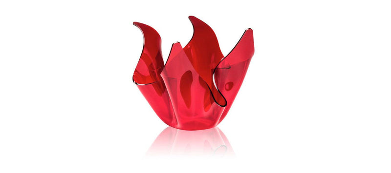 Drappeggio Vaso Slim Rosso Trasparente Iplex