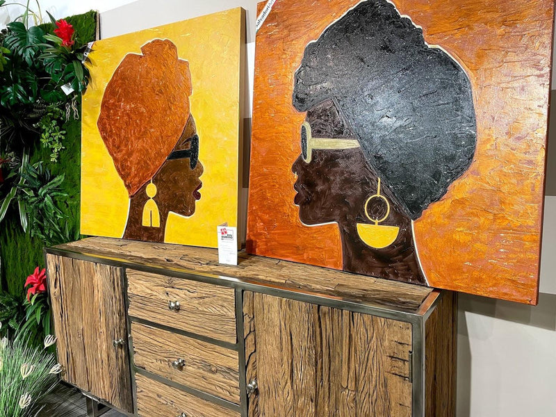 Quadro Lady on brown wall Salvadori arte