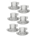 Servizio 6 Tazzine da Caffè trasparenti Chic & Zen Baci Milano