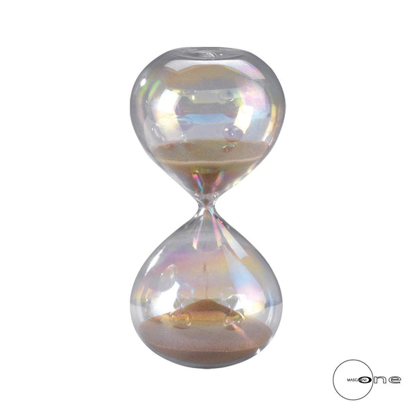 Clessidra in vetro perlato con sabbia colorata tempo 15 minuti H.15 MASCAGNI