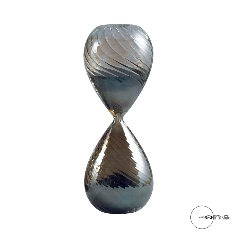 Mascagni Casa Clessidra decorativa 60 minuti in vetro martellato H 30