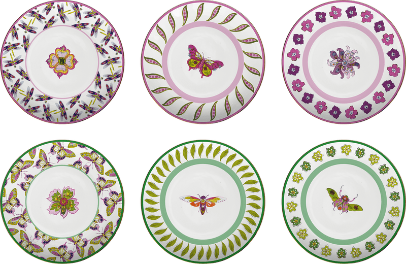 Servizio piatti 18 pz. in porcellana Collezione AMAZZONIA  By Baci Milano