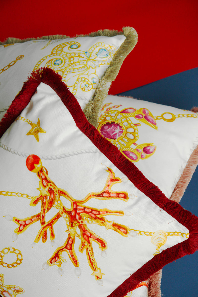 Cuscino quadrato in cotone Double Face Collezione PORTOFINO By Baci Milano