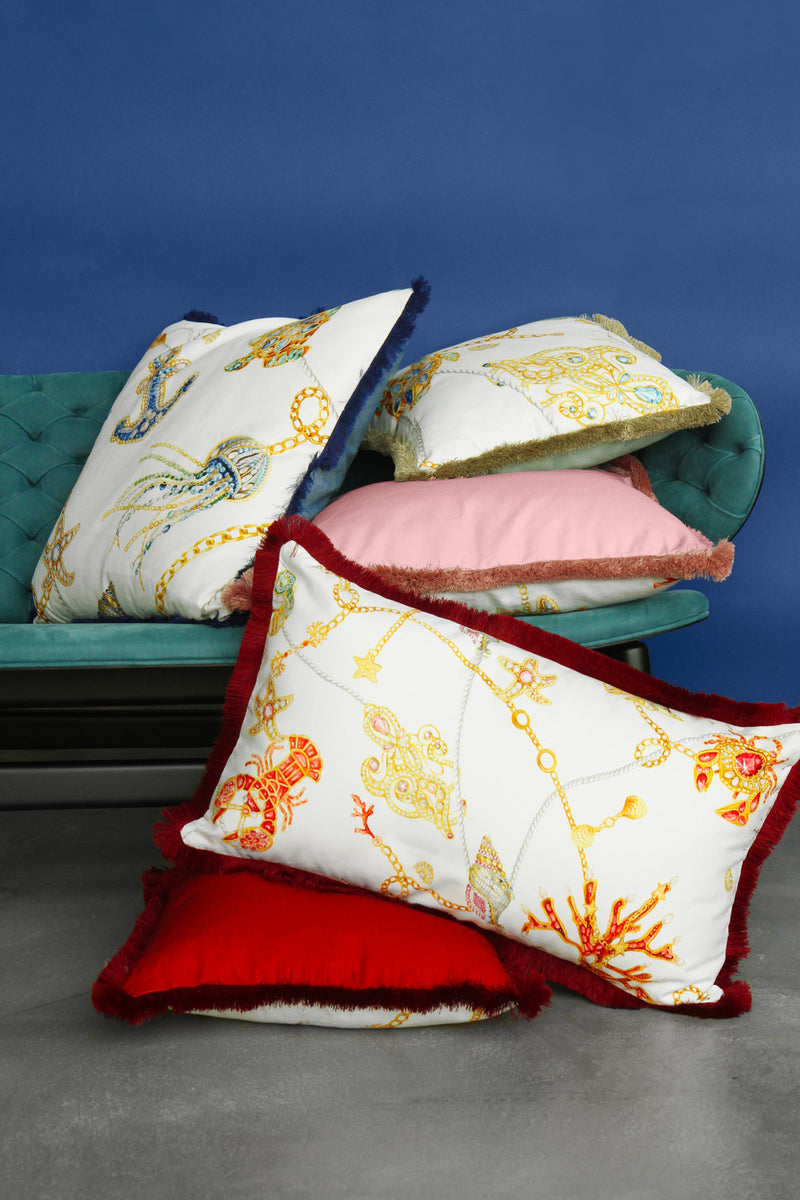 Cuscino quadrato in cotone Double Face Collezione PORTOFINO By Baci Milano
