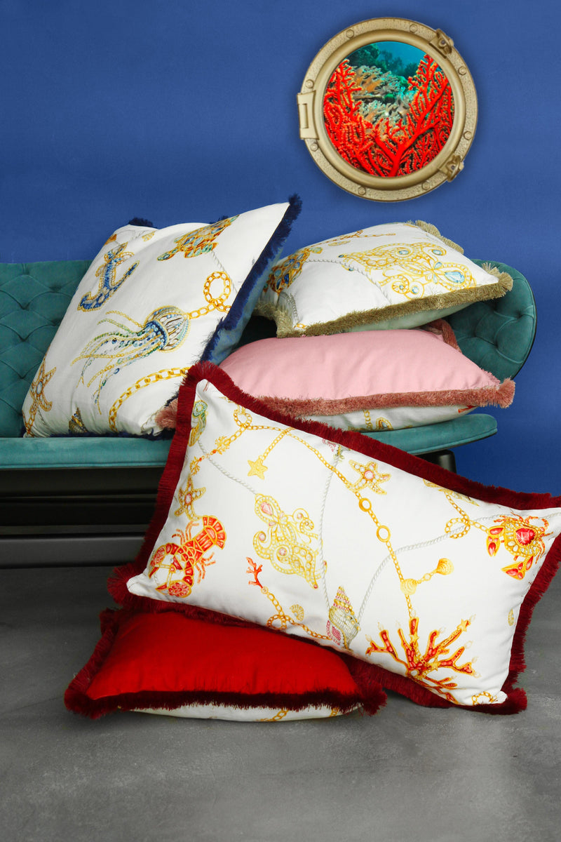 Cuscino rettangolare in cotone Double Face Collezione PORTOFINO By Baci Milano