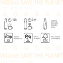 Bottiglia termica da 500 ml in acciaio a doppia parete 24 ore Freddo - 12 Ore Caldo By WD Lifestyle
