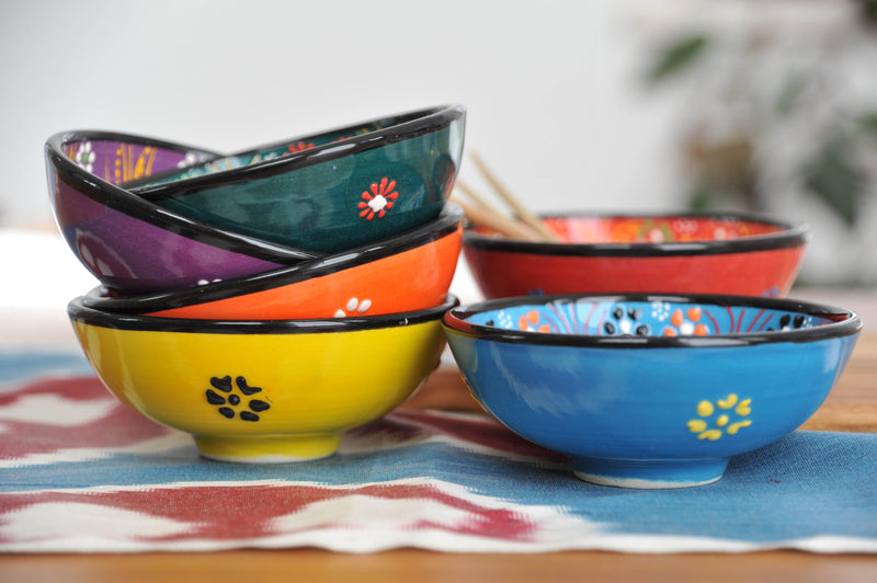 Set 6 coppette in ceramica multiuso decoro a rilievo a mano INSTABUL  WD Lifestyle