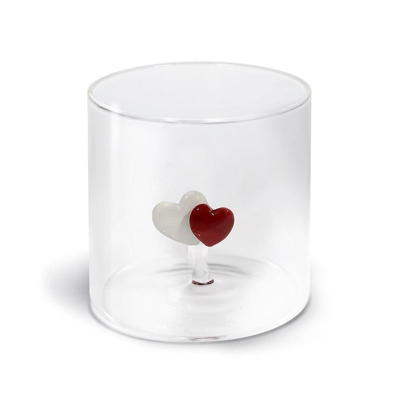 WD Lifestyle Bicchiere in vetro borosilicato capacità 250 ml. decoro NATALE 2024