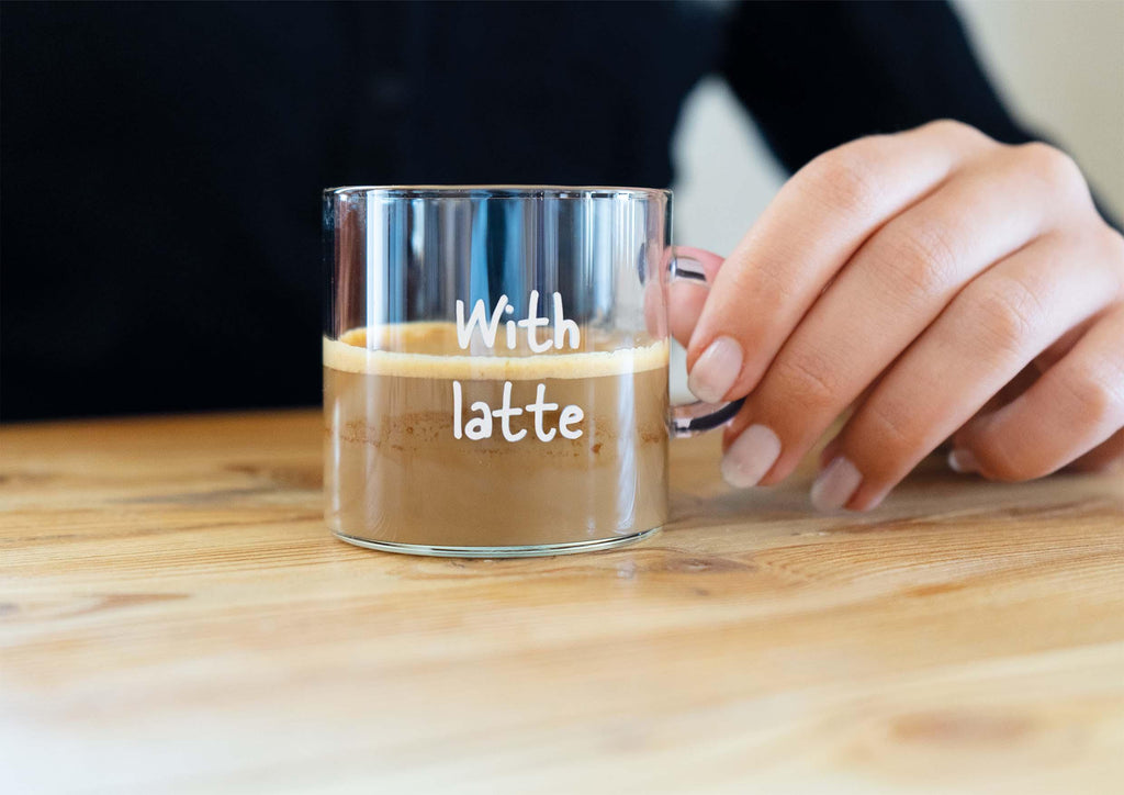 WD LIFESTYLE - Servizio 6 tazzine da caffè in vetro borosilicato con manico  colorato
