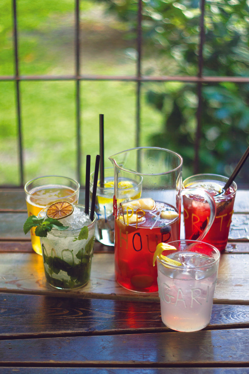Bicchiere da Cocktail con decoro in Vetro Borosilicato WD Lifestyle