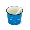 Set 4 coppette gelato con paletta  HABANA LINE in porcellana By WD Lifestyle