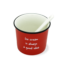 Set 4 coppette gelato con paletta  HABANA LINE in porcellana By WD Lifestyle