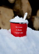 Set 4 coppette gelato con paletta  HABANA LINE in porcellana By WD Lifestyle