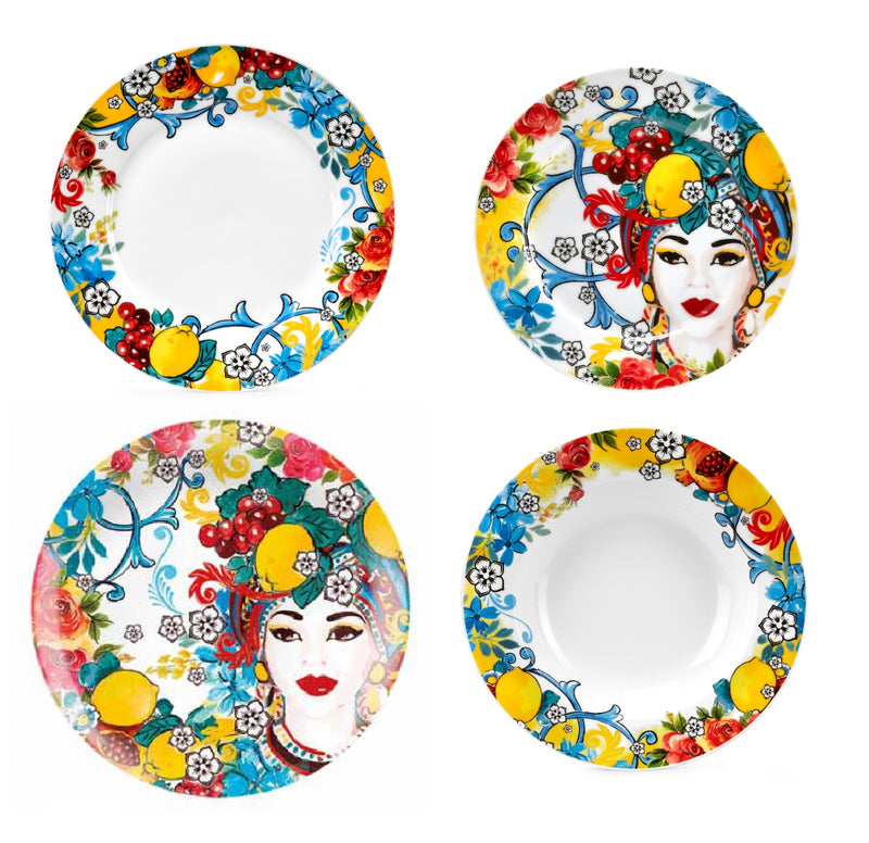 Servizio Piatti 18 pz Porcellana Isabella Fade Maison