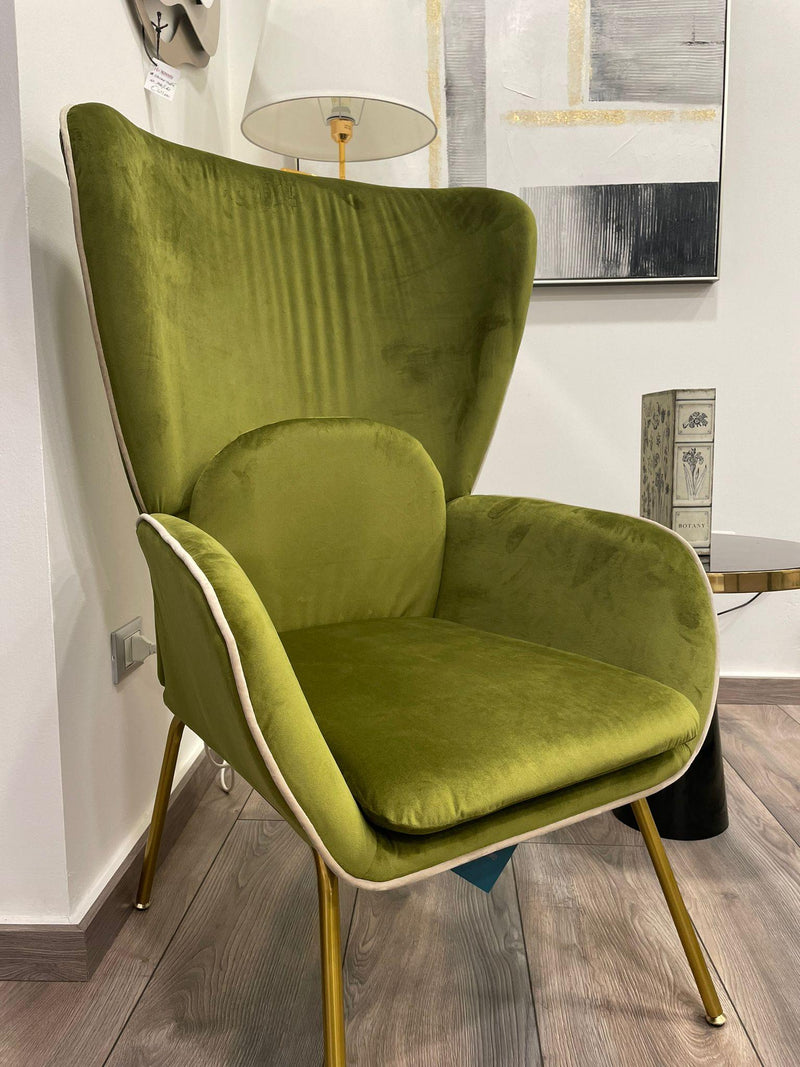 Poltrona PAN-LIVING struttura metallo rivestimento velluto  By Fade