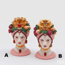 EDG Enzo De Gasperi | Portacandela Sicily Poly Pink H 18 cm.