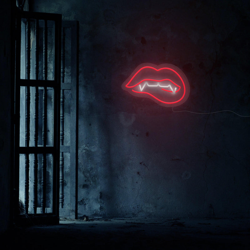 Insegna luminosa led Small Biting Lips Candyschock
