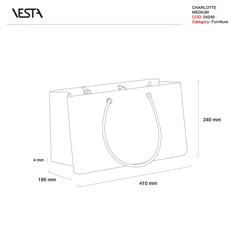 Shopper porta oggetti in cristallo acrilico CHARLOTTE Rainbow By Vesta