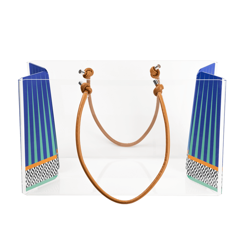 Shopper porta oggetti in cristallo acrilico CHARLOTTE Rainbow By Vesta
