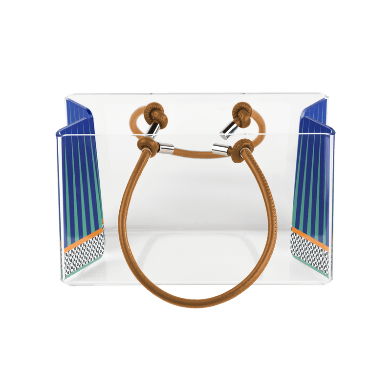 Shopper porta oggetti in cristallo acrilico CHARLOTTE Rainbow By Vesta
