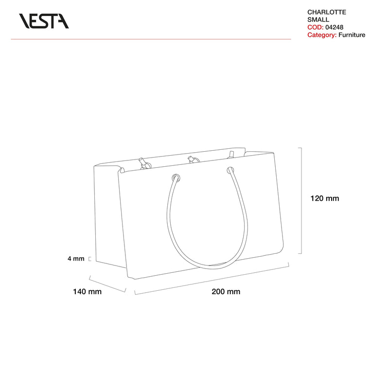 Shopper porta oggetti in cristallo acrilico CHARLOTTE Rainbow By Vesta
