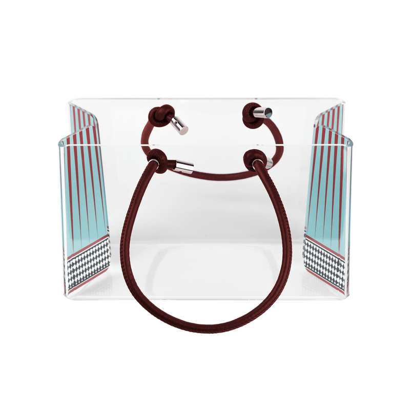 Shopper porta oggetti in cristallo acrilico CHARLOTTE Rainbow By Vesta