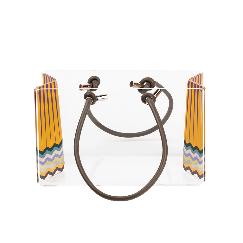 Shopper porta oggetti in cristallo acrilico CHARLOTTE Rainbow By Vesta