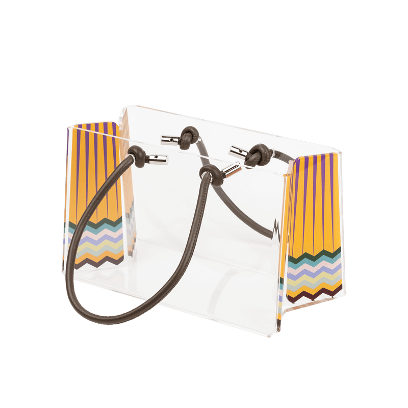 Shopper porta oggetti in cristallo acrilico CHARLOTTE Rainbow By Vesta