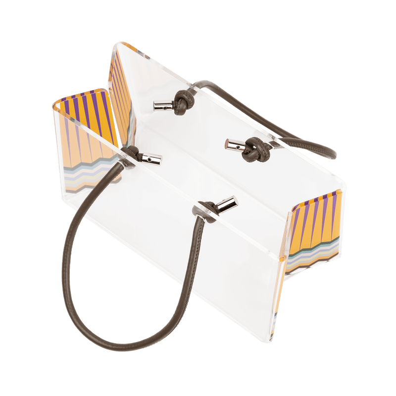 Shopper porta oggetti in cristallo acrilico CHARLOTTE Rainbow By Vesta