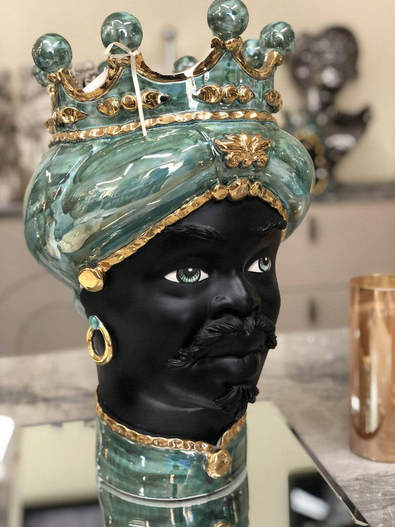 Testa Di Moro Man Green Madreperla Verus Caltagirone