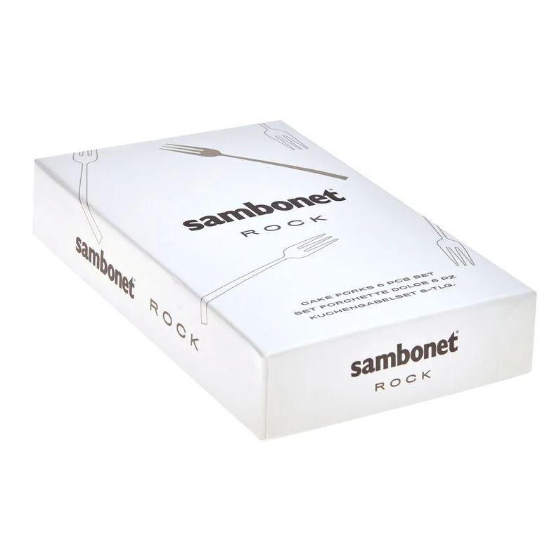 Set forchetta dolce 6 pezzi Rock Gold PVD Sambonet