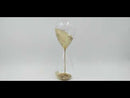Clessidra decorativa in vetro con Glitter oro Mascagni
