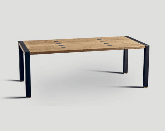 Tavolo Rettangolare in Legno Massello Dialma Brown