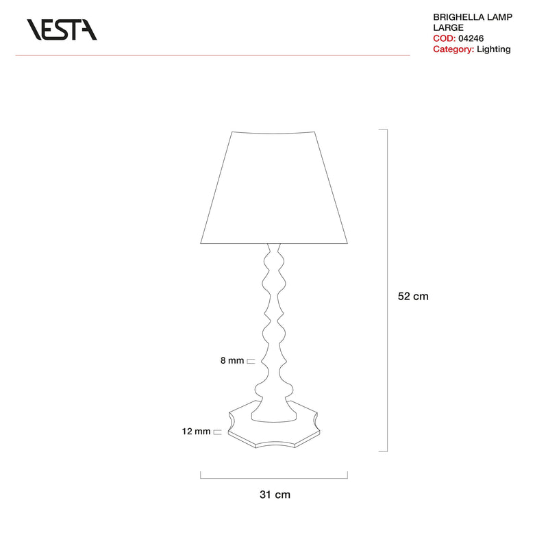 Lampada da tavolo BRIGHELLA in cristallo acrilico  By Vesta