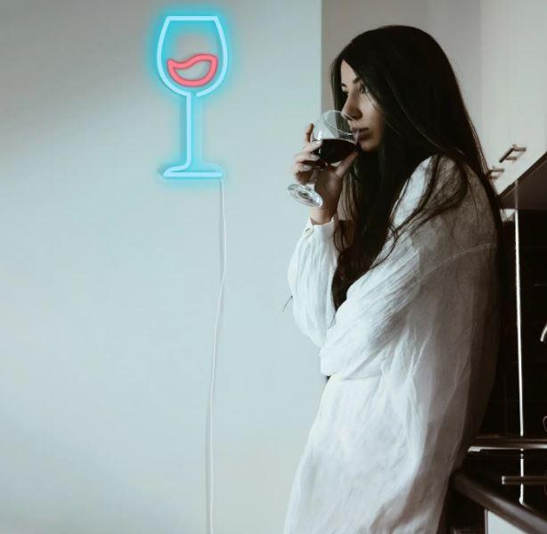 Insegna luminosa led Small Red Wine Candyschock