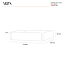 Vuotatasche quadrato in cristallo acrilico By Vesta